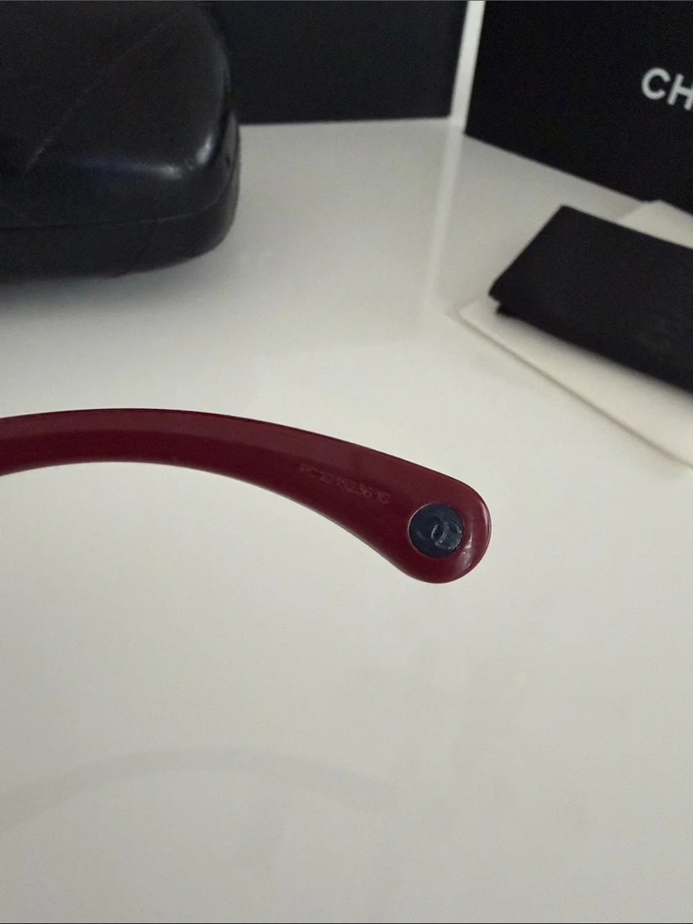 CHANEL Women's Blue & Red Oversized Sunglasses